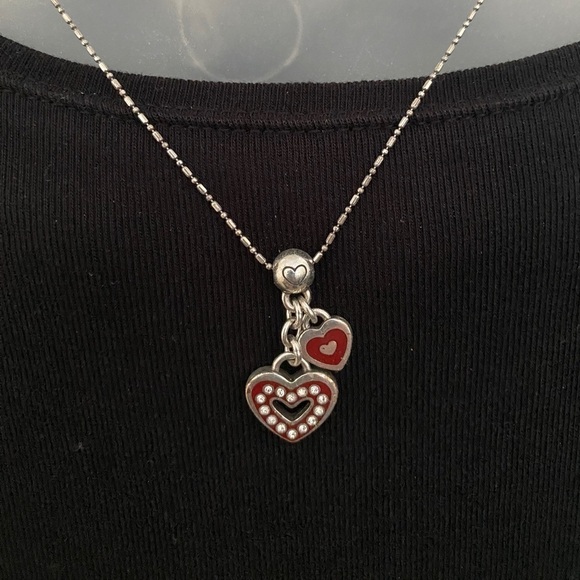 BRIGHTON Dangle Red Heart Charms Necklace - Picture 4 of 6